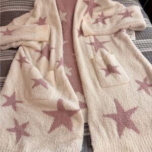 NWT Arula Cozy Star Patterned Cream and Pink Women's Sweater Size 3x